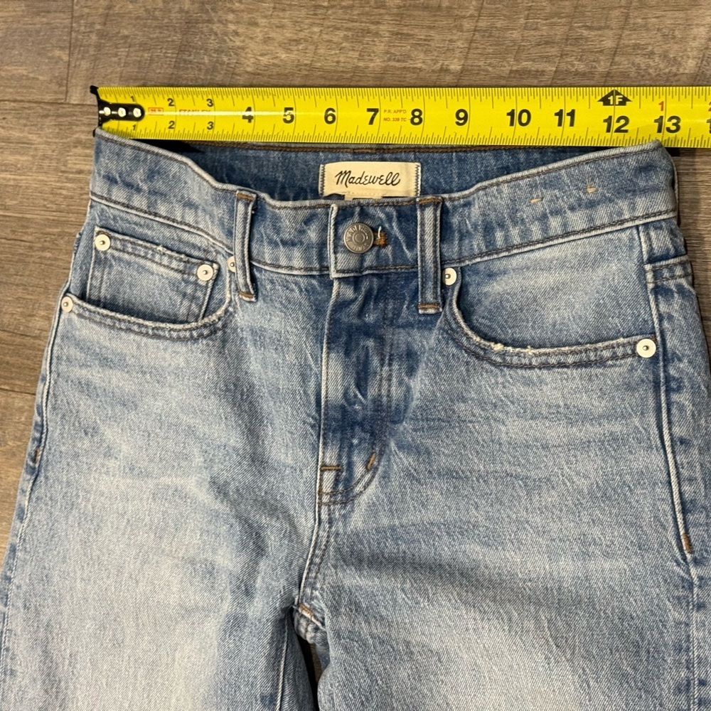 Madewell Womens Light Blue The '90s Straight Mid-Rise Barbosa wash Jean Size 24 - Picture 3 of 13